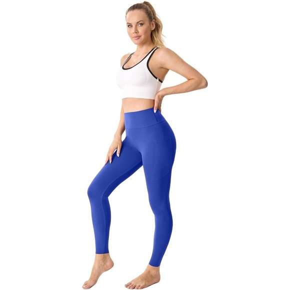 Womens High-Waist Seamless Yoga Leggings with Tummy Control & Pockets XS - Picture 5 of 7